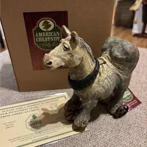 American Chestnut FolkArt AM1054 Plow Horse Pull Toy